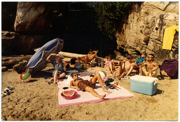 Prime Cuts beach scene production still, West Vancouver, 1981, Courtesy of Paul Wong