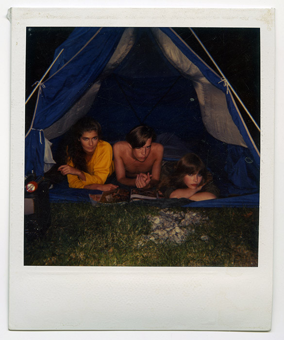 Camping scene, Prime Cuts continuity polaroid, 1981